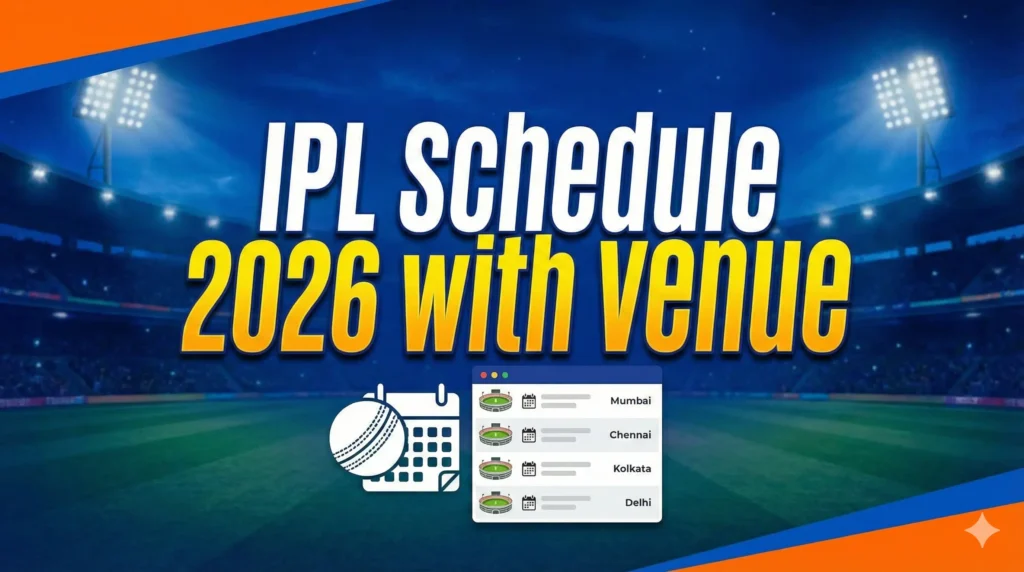 IPL Schedule 2026 with Venue