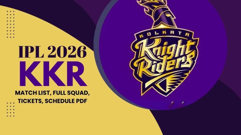 KKR Match Schedule 2026 IPL