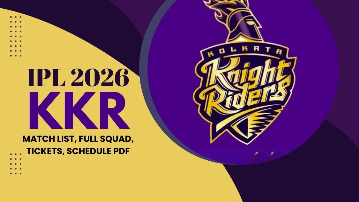 KKR Match Schedule 2026 IPL